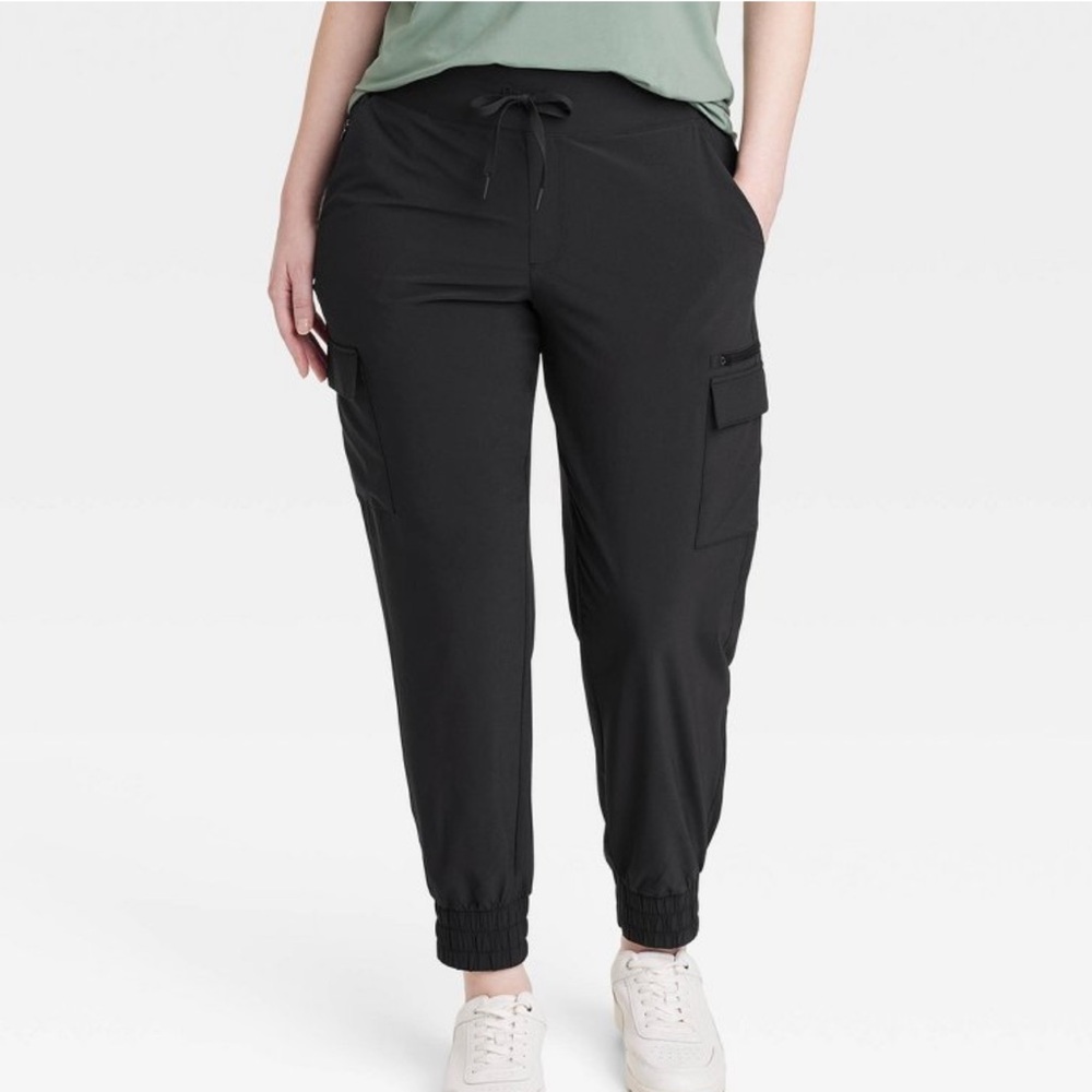 Target Black Cargo Jogger Pants all in motion